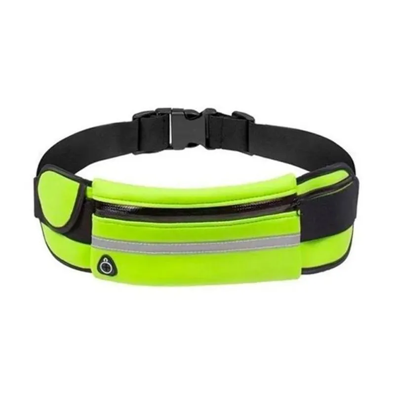 Pochete Corrida Verde Impermeável Fitness Celular Objetos E Água