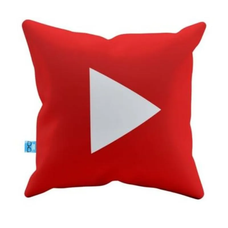 Almofada Youtuber Play Button Pelúcia