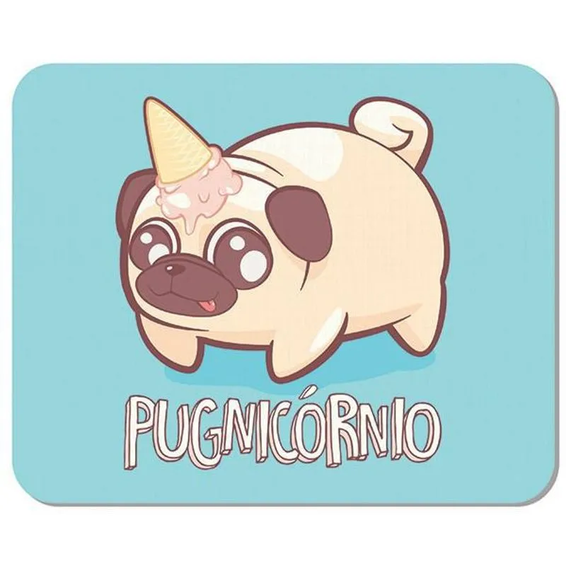 Mousepad Pugnicórnio Azul 18x22cm