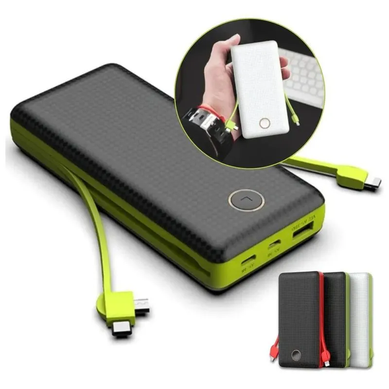 3x Power Bank Carregador Portátil 20.000mah Display Universa