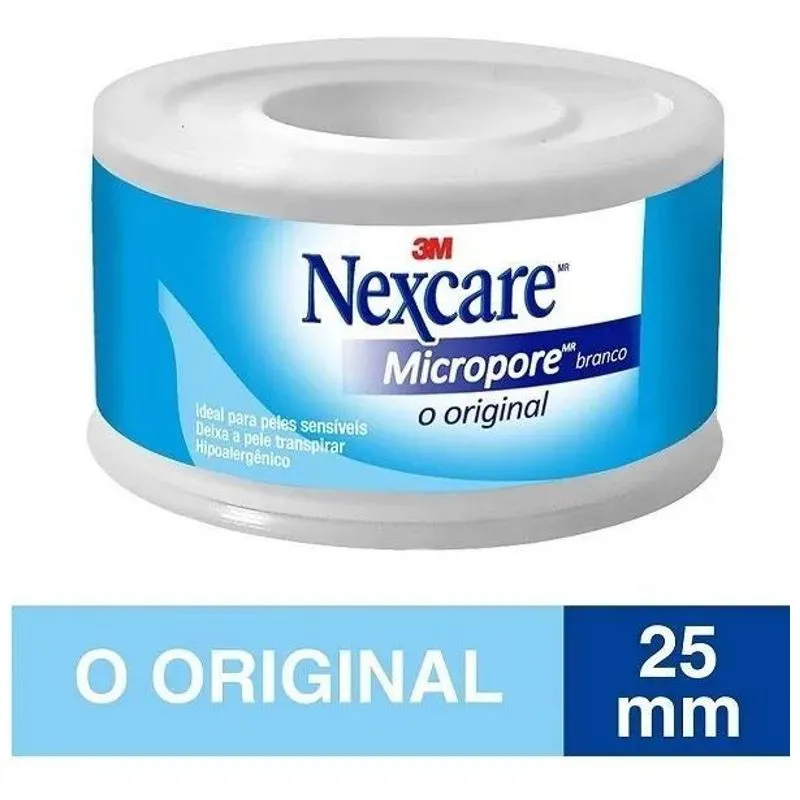 Fita Micropore Nexcare Branco 25mm X 4,5m