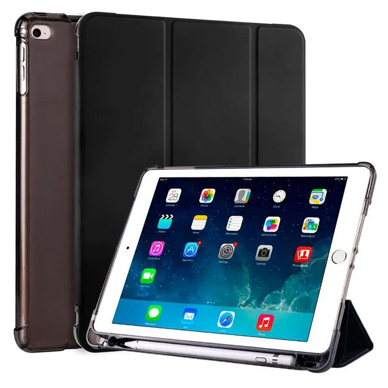 Capa Ipad 7 A2197 A2200 Smart Porta Pencil Impacto - Preta