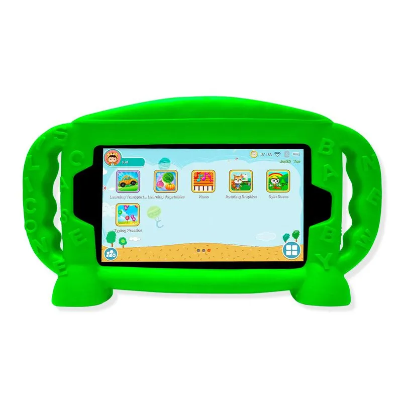 Capa Capinha Tablet Positivo Twist Tab T770 Tela 7 Polegadas Case Protetora Silicone Infantil - Verde
