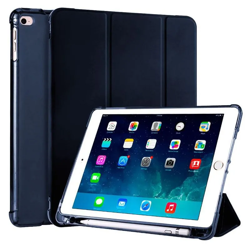 Capa Ipad 7 Smart Porta Pencil + Película - Azul Escuro