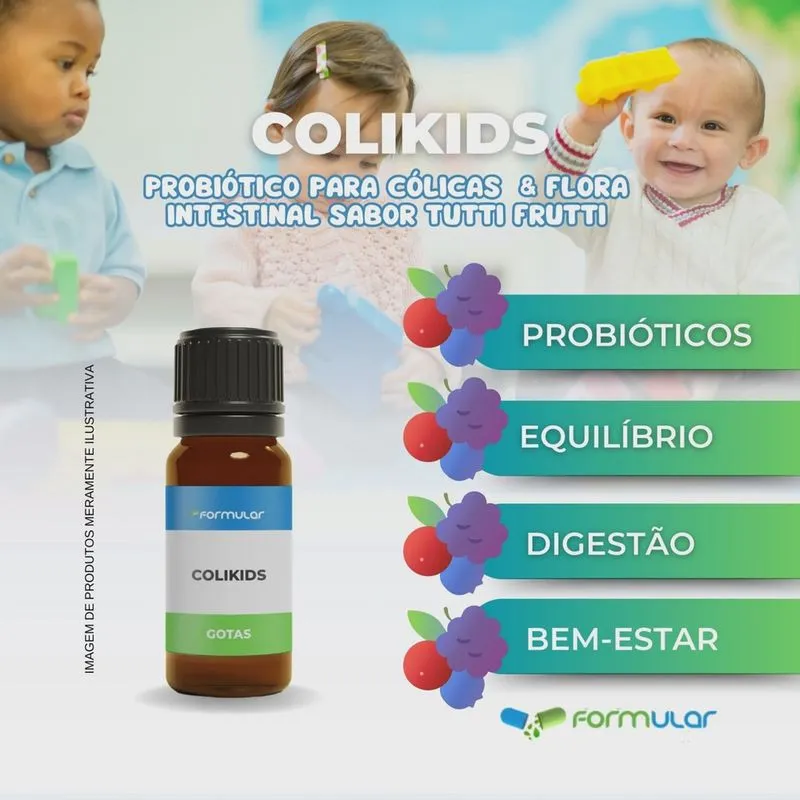 Colikids - Gotas - 10ml - Sabor Tuti-Fruti