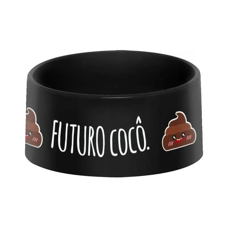 Pote De Ração Comedouro Pet Futuro Cocô Presente Criativo Geek