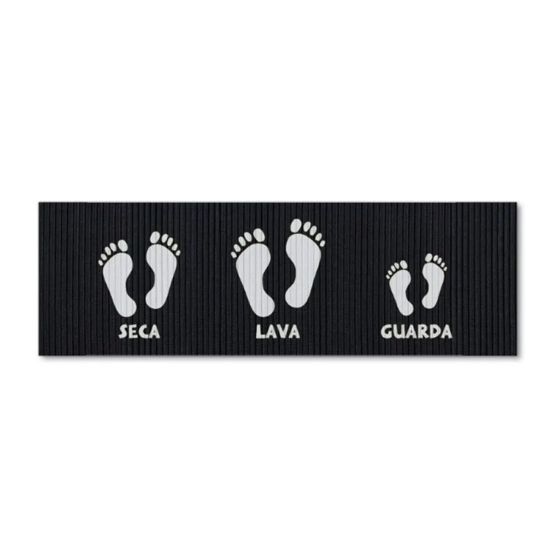Tapete Para Cozinha Preto Lava, Seca e Guarda