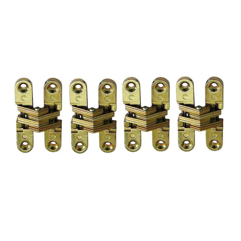 Kit 4 Peças Dobradiça Invisível Corpo Liga Para Porta 45Mm