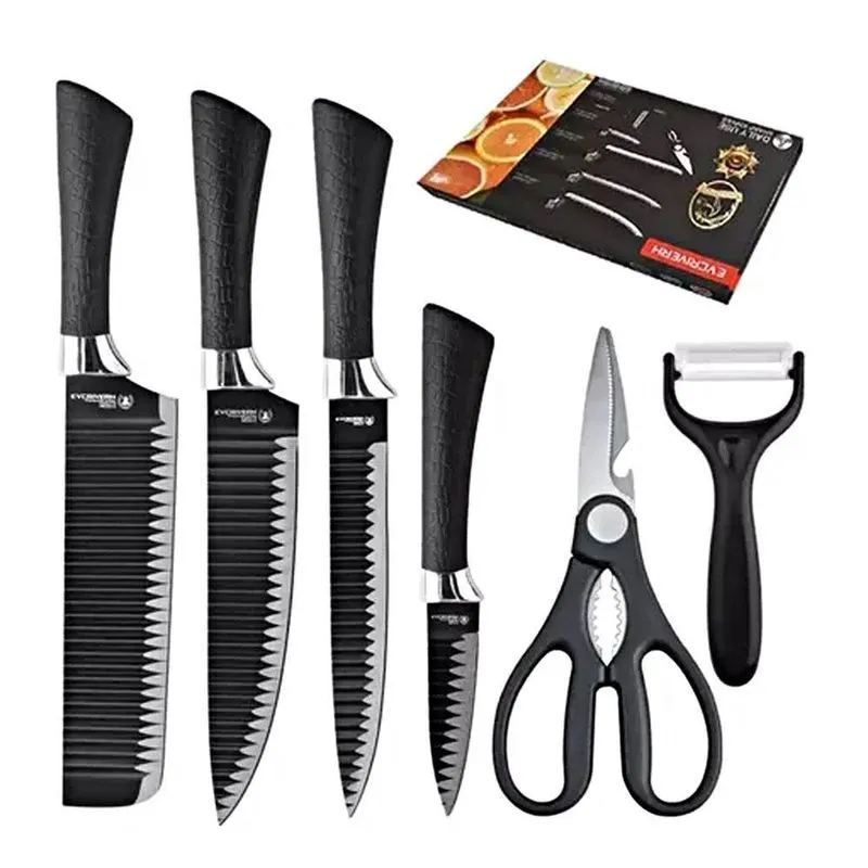 Conjunto De Facas Inox Com Revestimento Antiaderente 6 Peças