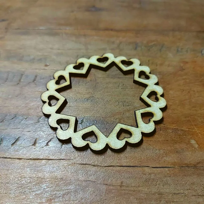 Porta Guardanapo Lovely Mdf Argola Com Corações