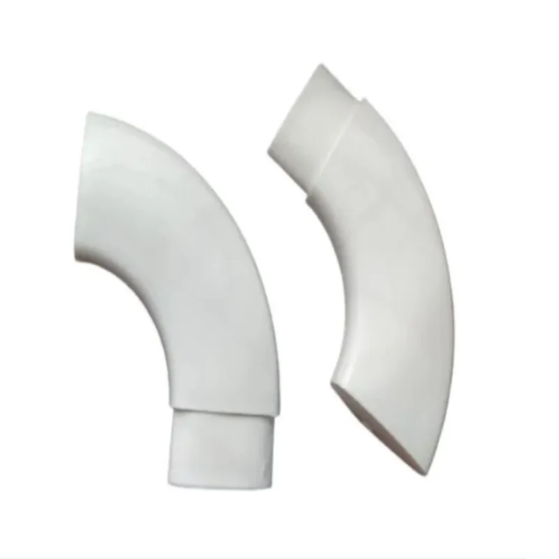 Curva de aluminio branco para corrimao chata parede 1 par