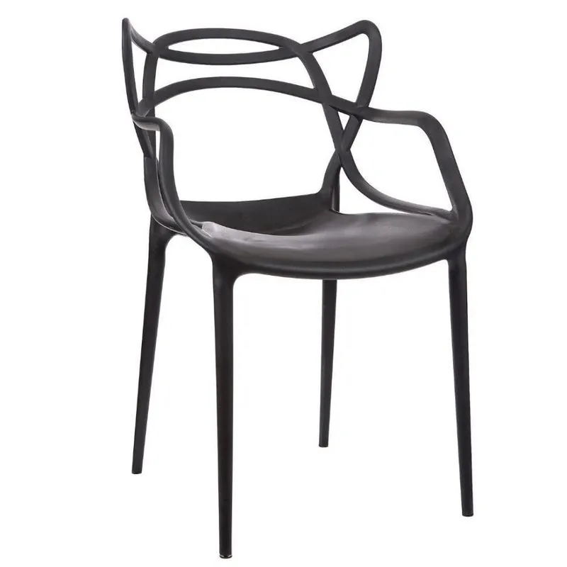 Kit 8 Cadeiras De Design Allegra Interior E Exterior Preta