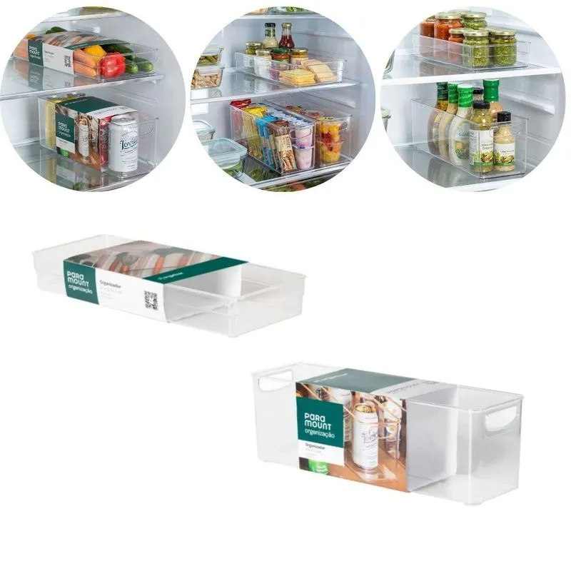 Conjunto 2 Gavetas Organizadoras Para Geladeira Diamond