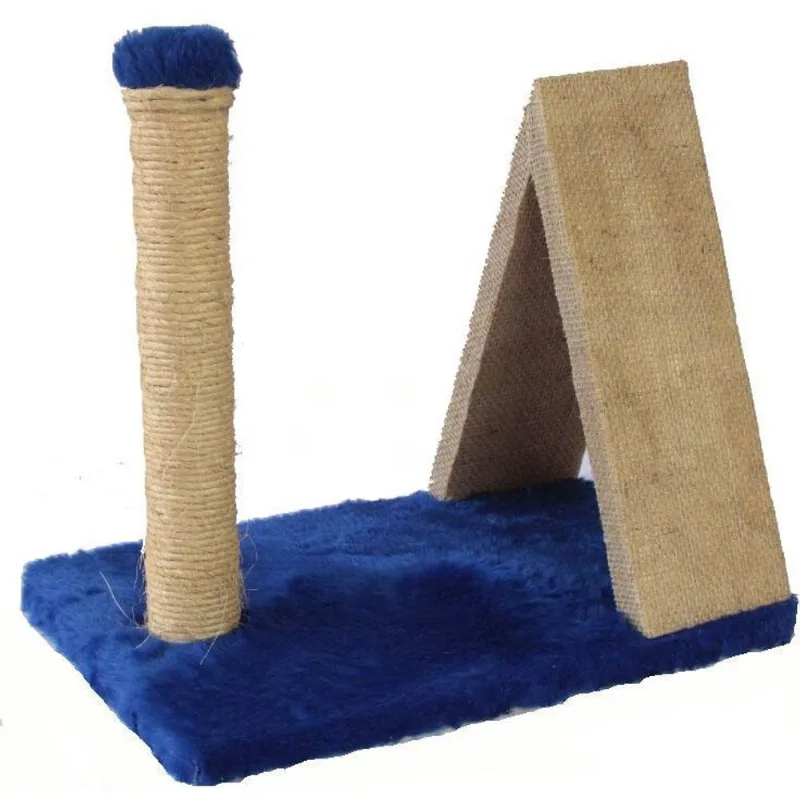 Arranhador Mini Poste Com Triângulo - Azul Royal