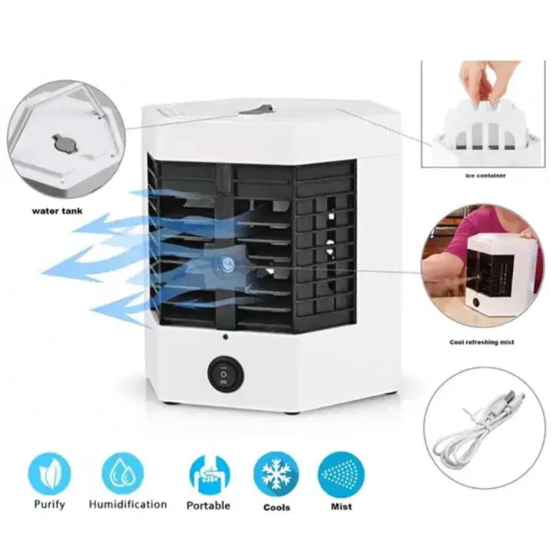 Mini Climatizador 3 Em 1 Ar Condicionado R9 Usb 12V 110V220V
