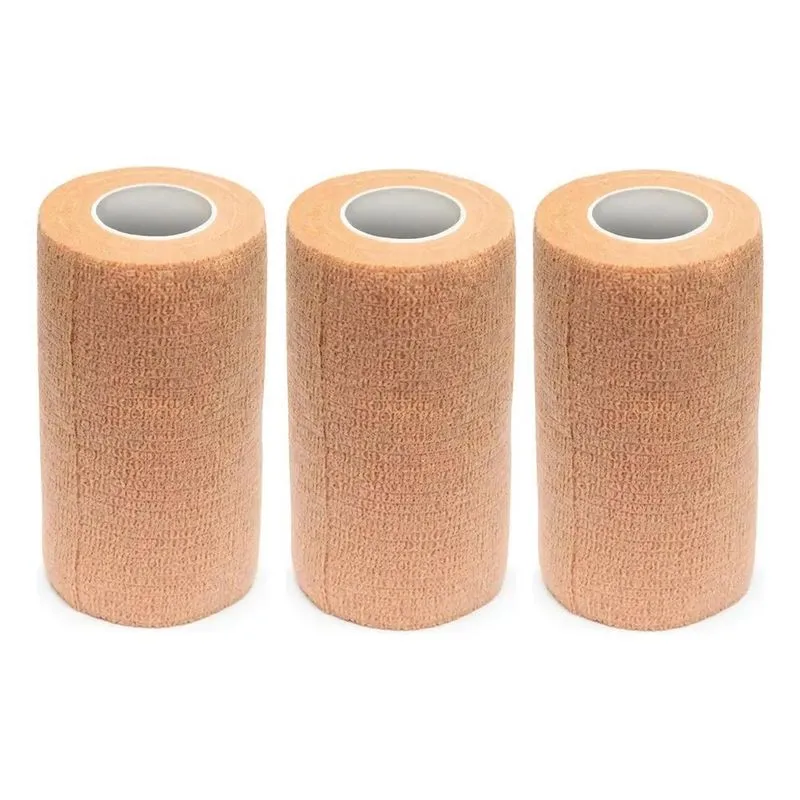 3x Kit 3 Bandagem Elástica Flexivel Autoaderente 10cmx4,5m B