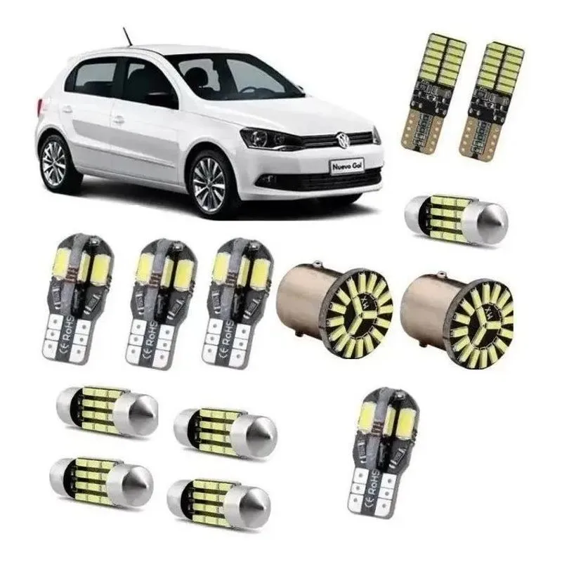 3x Kit Lampadas Led Premium Gol Voyage Parati Up Fox Saveiro