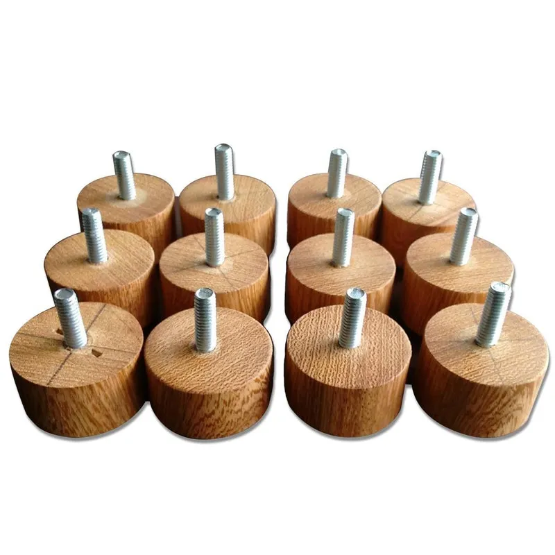 Pé Para Cama Box Madeira De Lei 3cm - 12 Peças