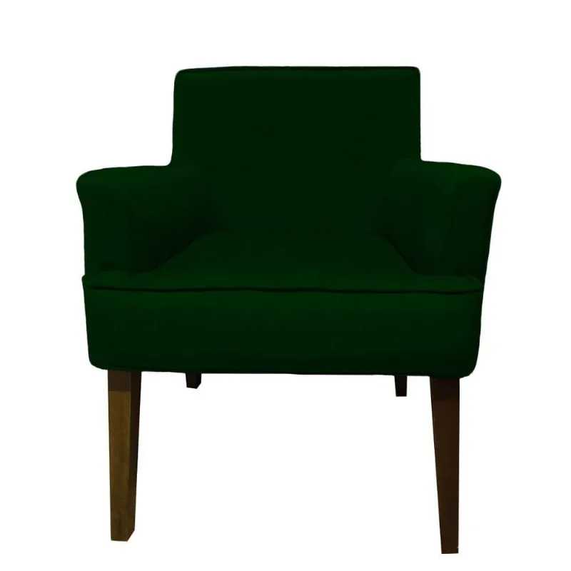 Poltrona Decorativa Jade Suede Verde