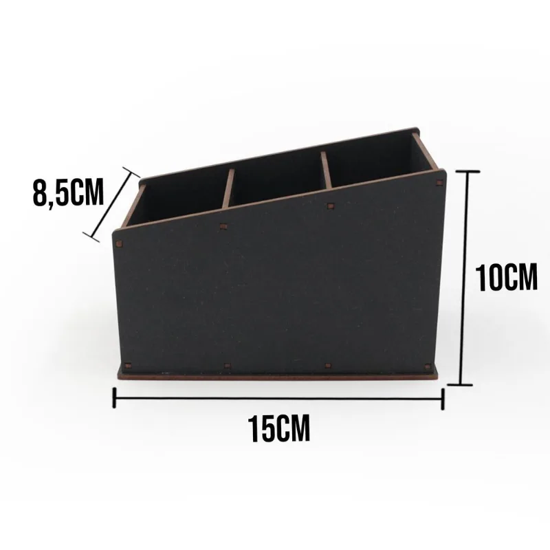 Porta Controle Remotos Pintura Com 3 Divisórias Em Mdf