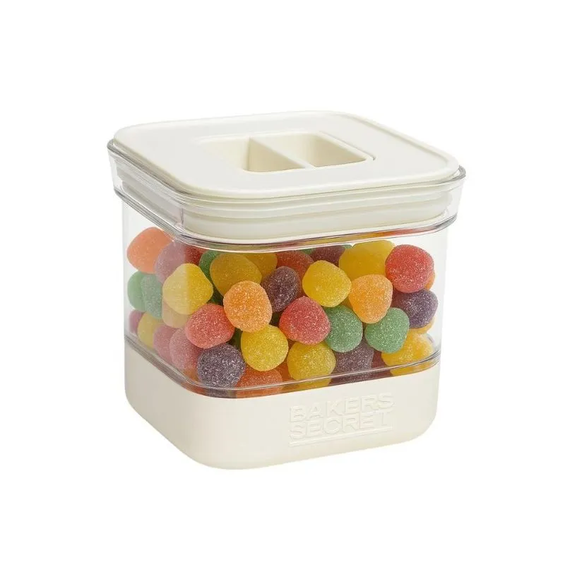 Pote Hermético Porta Mantimentos Tampa Cozinha 400ml Branco