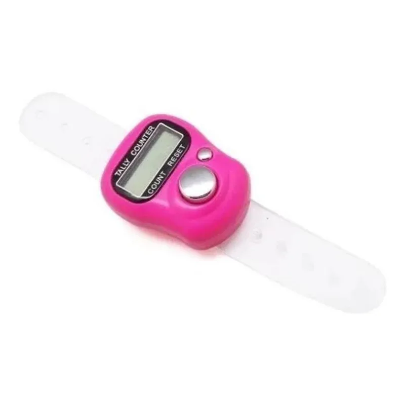 Contador Digital Portátil De Carreiras Croche Pontos Rosa