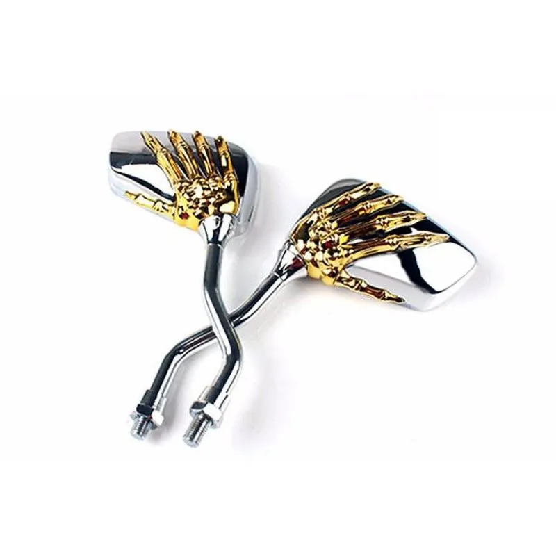Retrovisor Mao Caveira Custom Shadow Intruder Mirage Dourado
