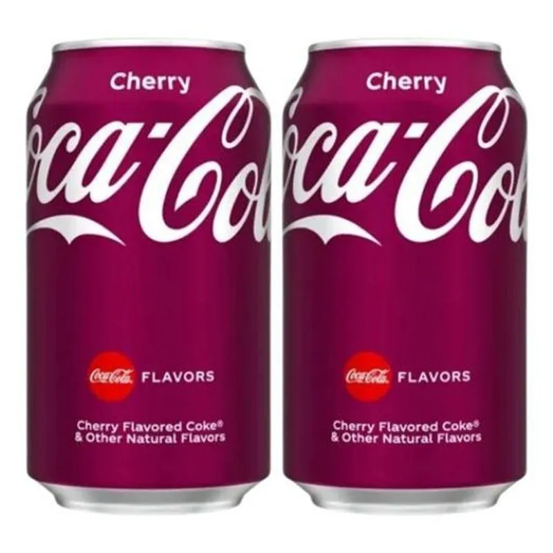 Kit 2 Rerigererantes Importado Coca Cola Cherry Cereja 330ml