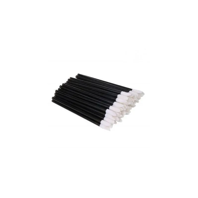 100 Pincel/aplicador Descartável De Batom Gloss Preto