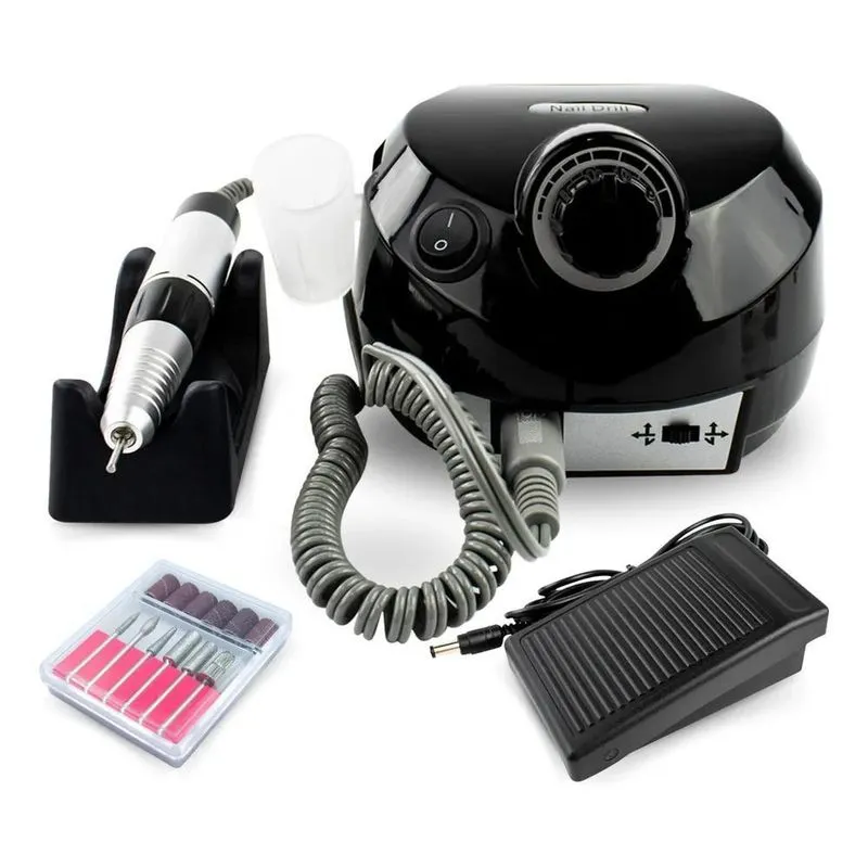 Lixadeira Motor Elétrica Nail Drill Porquinho Preto