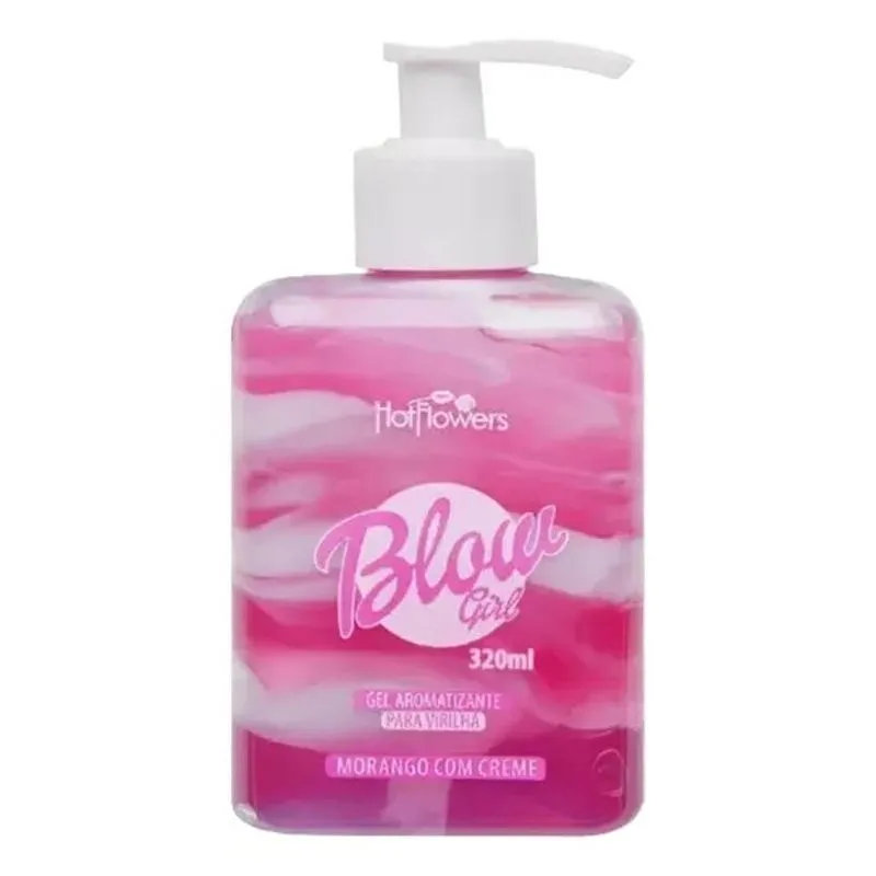 3x Blow Girl Gel Aromatizante Beijável Morango Com Creme 320