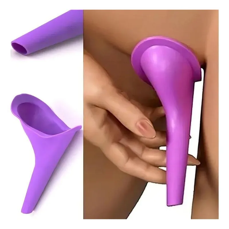 Urinol Feminino Portatil Silicone Reutilizavel Xixi Em Pe