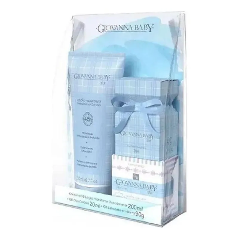 Kit Giovanna Baby Blue Colônia Hidratante E Sabonete