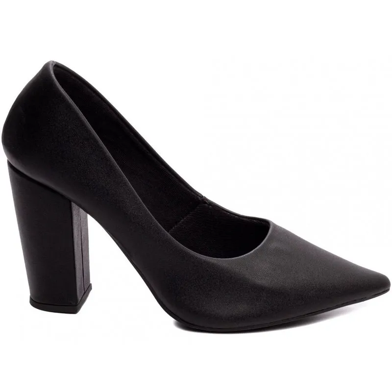 Sapato Scarpin Salto Alto Grosso Bico Fino 9cm Torricella