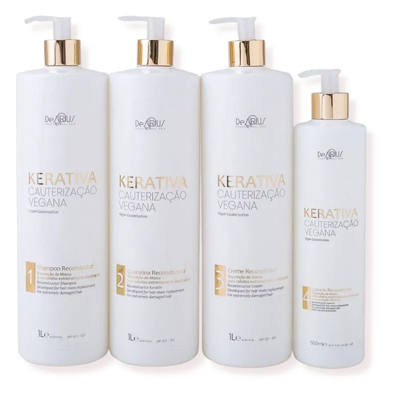 Kit Kerativa De Sírius Cauterização Vegana 4 Passos