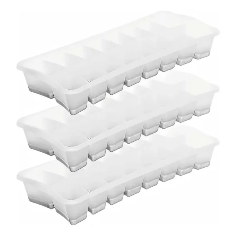 3 Forma De Gelo 16 Cubo Grande Fundo Remove Fácil Silicone V