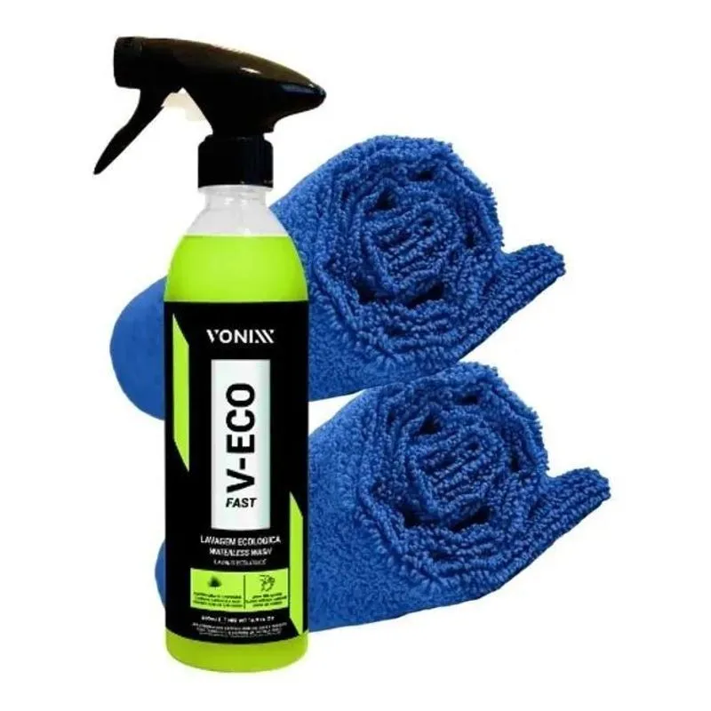 3x Produto Para Lavar Carro E Moto À Seco V-eco Fast + 2 Pan