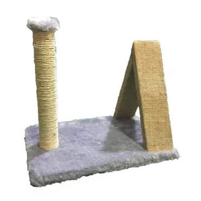 Arranhador Mini Poste Com Triângulo - Cinza