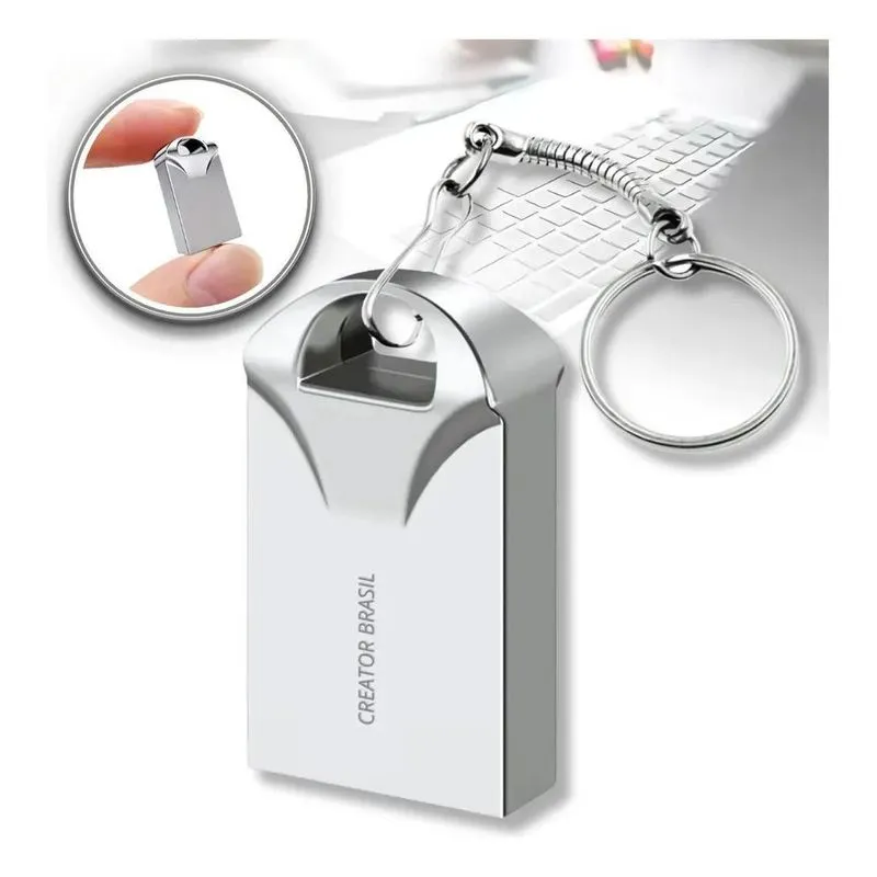 Pen Drive 32gb Usb 2.0 Mini Chaveiro Metal Resistente Alta V
