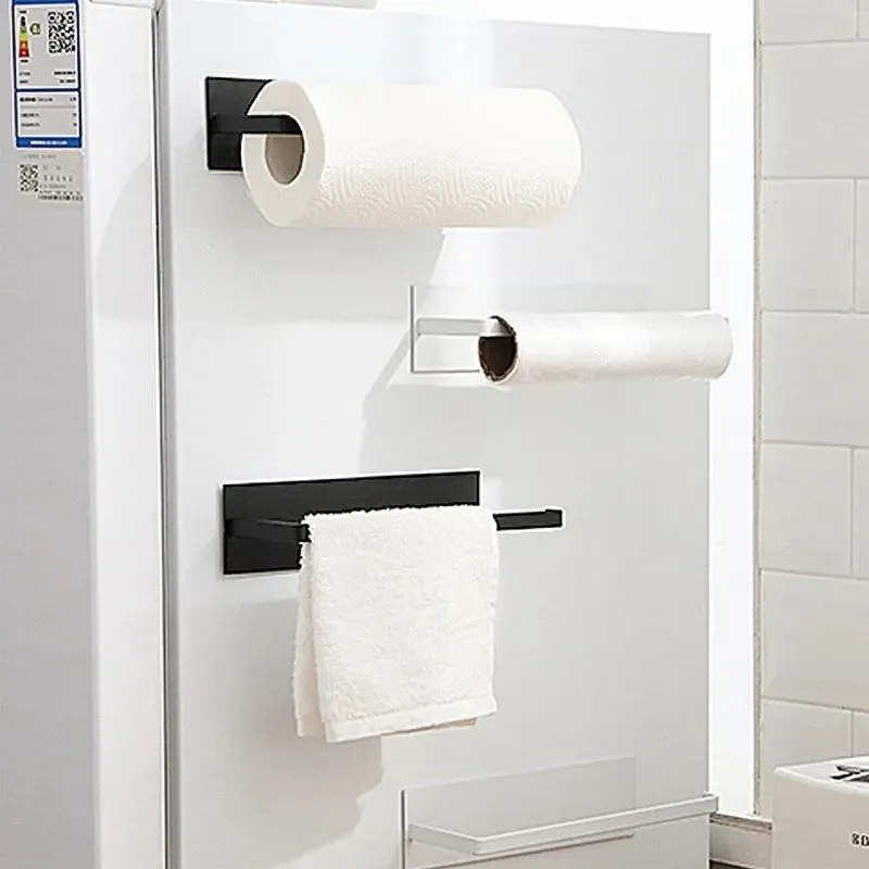 Suporte Papel Toalha Aço Multiuso Parede Com Adesivo Cozinha