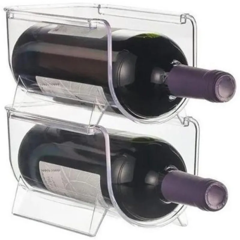 Kit 2x Suporte Organizador De Garrafas Empilhável Vinho