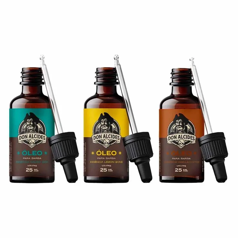 3x Óleo Barba Calico Jack Lemon Bone E Coffee Don Alcides