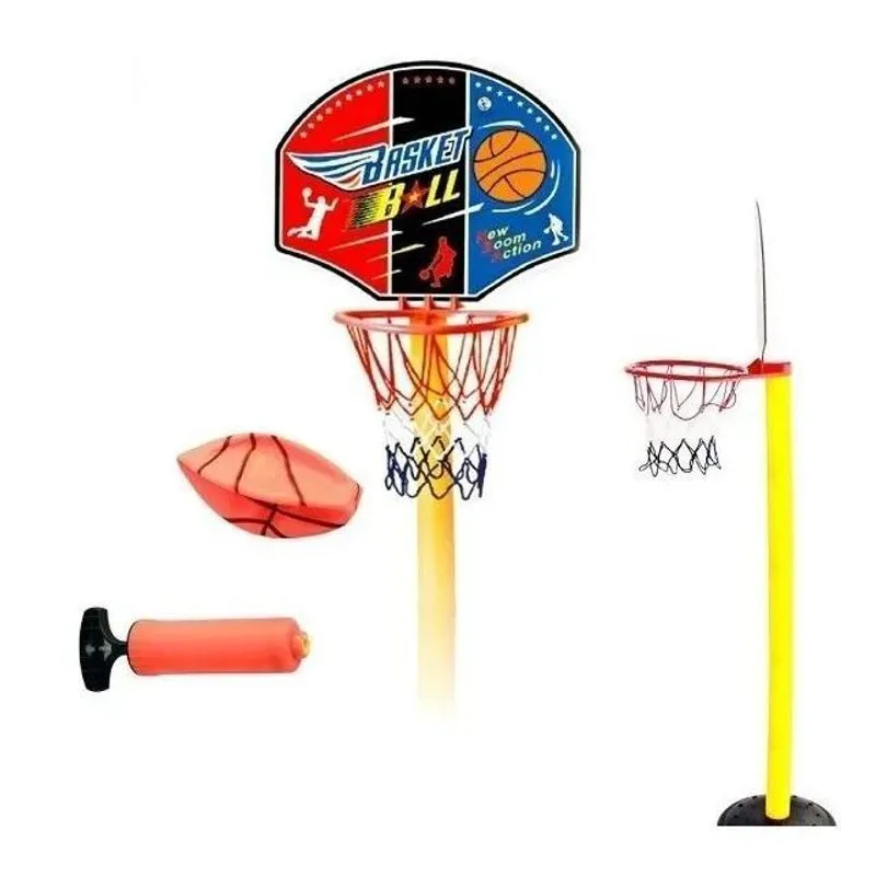 Cesta De Basquete Infantil Tabela 1.15m Bola E Bomba Inclusa