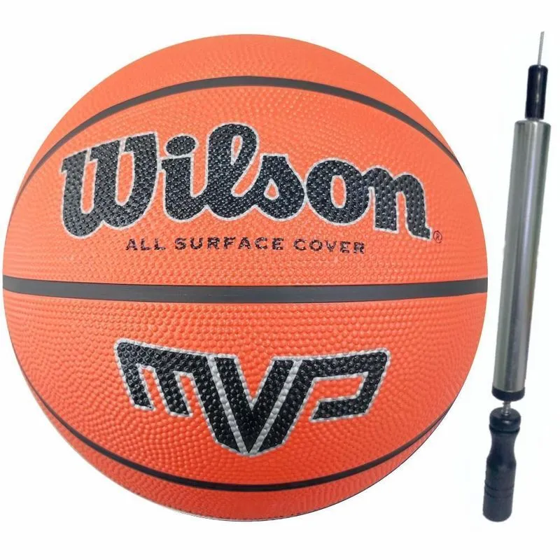 Bola De Basquete Wilson Mvp Mais Inflador Com