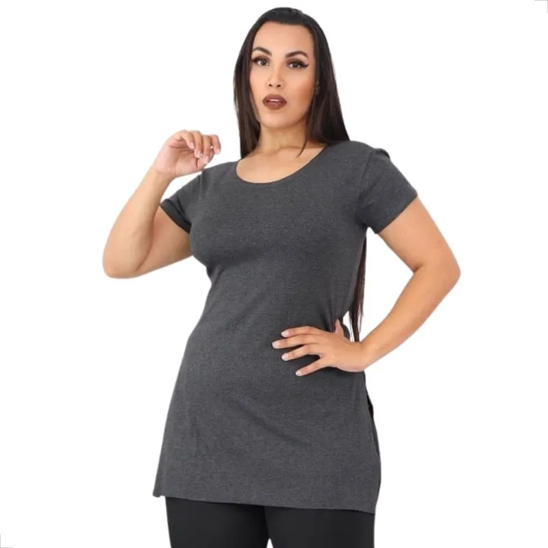 Blusa Mullet Feminina Tapa Bumbum Moda Fendas Gringa