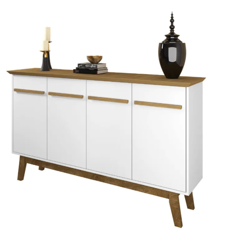 Aparador Buffet Opala Cinamomo Com Branco – Bechara Móveis