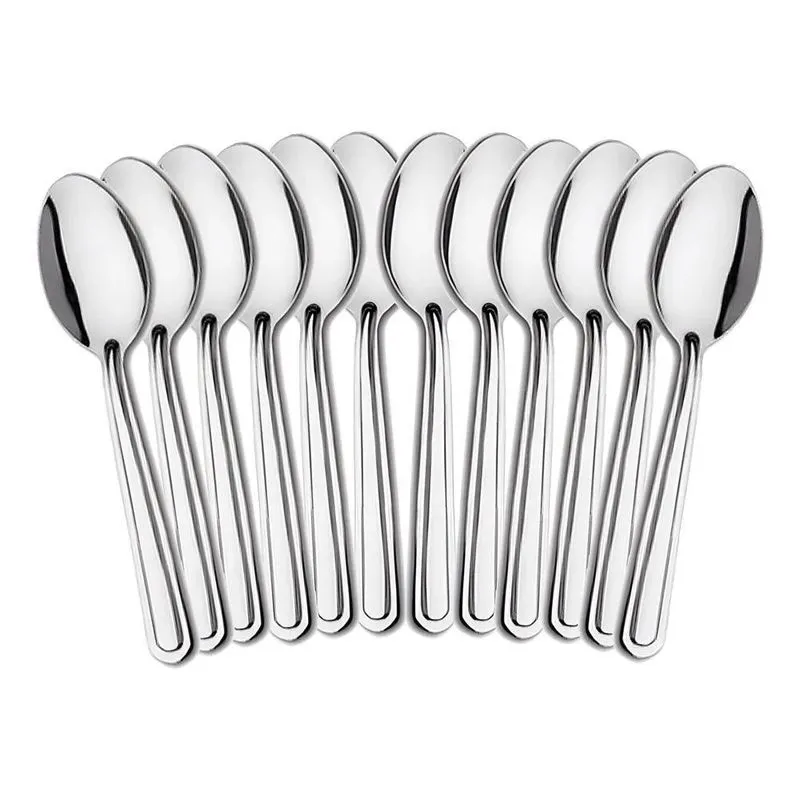 Kit 12 Colheres De Sopa Mesa Aço Inox