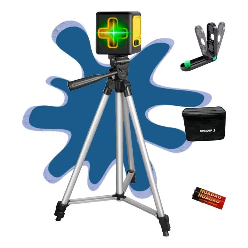 3x Nível De Laser 2 Linhas Verde Esquadro Prumo 20m + Tripé