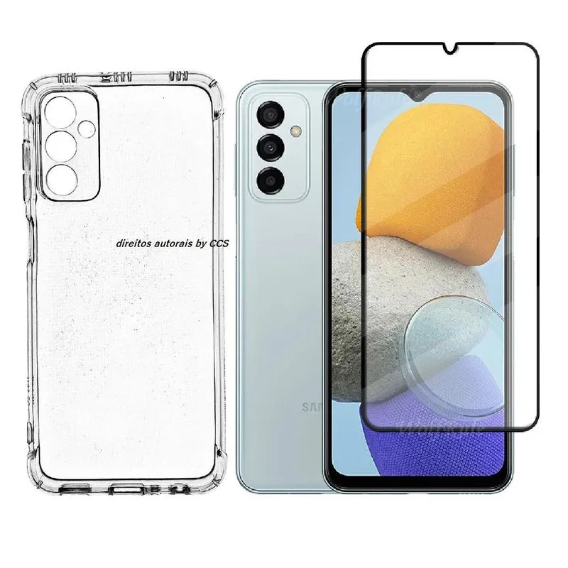 Capa Capinha + Pelicula De Vidro 3d Para Samsung Galaxy M23