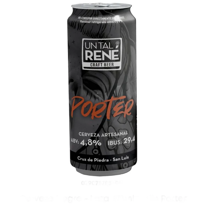 Cerveza estilo Porter Un Tal Rene en lata 473 ml